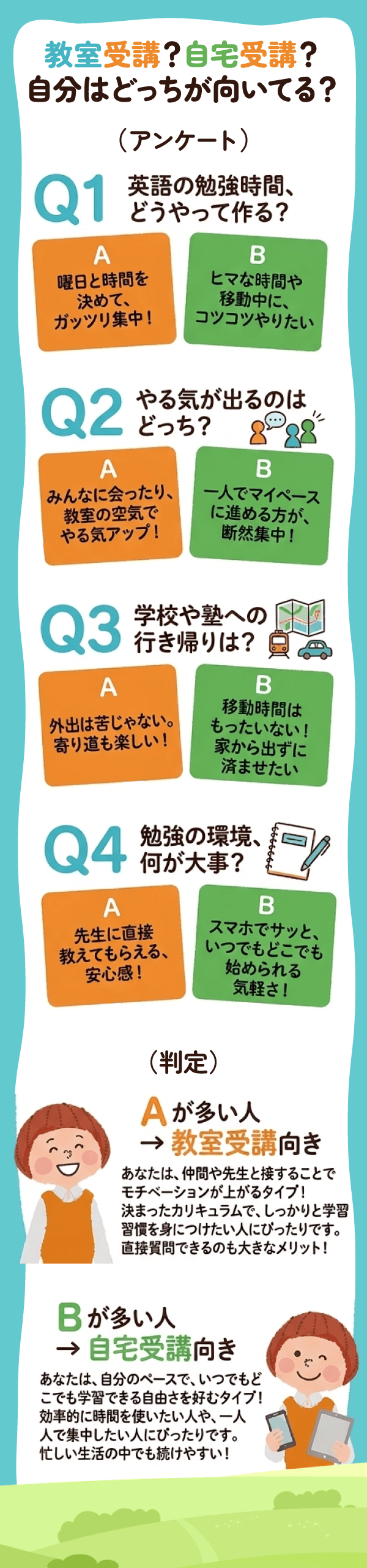 教室受講？自宅受講？自分はどっちが向いてる？